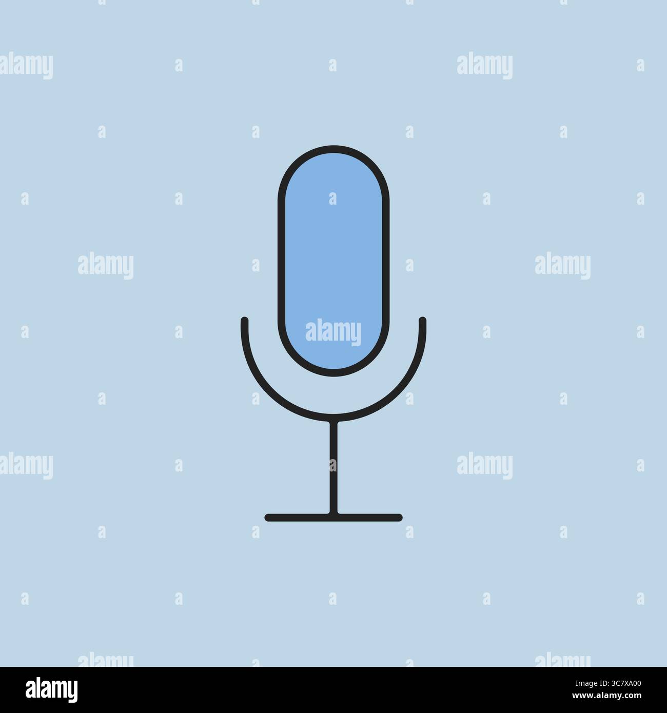 Record microphone mic vector icon. E-commerce sign. Graph symbol for your web site design, logo, app, UI Stock Vector