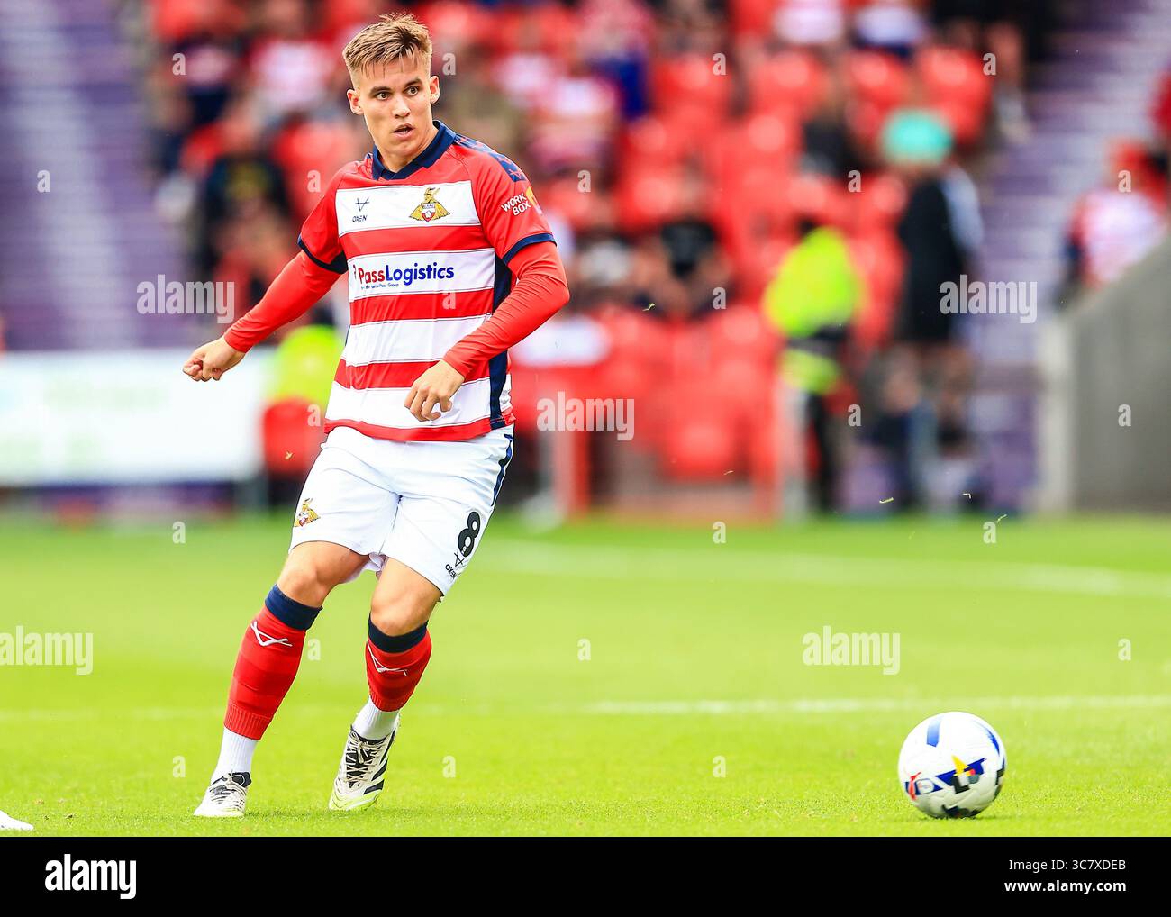 George Broadbent of Doncaster Rovers in action during the Sky Bet ...