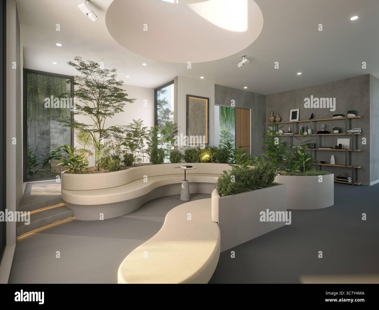 3d render luxury hotel lobby Stock Photo