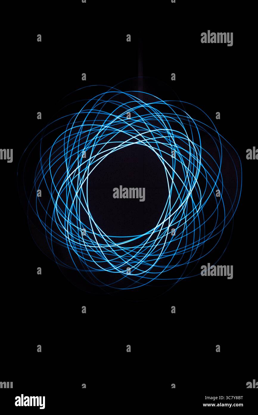 Which Line Direction Is Dynamic Abstract light shapes created using long exposure photography, forming ...