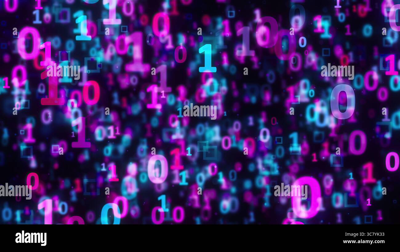 Computer binary number animation digital hi-res stock photography and ...