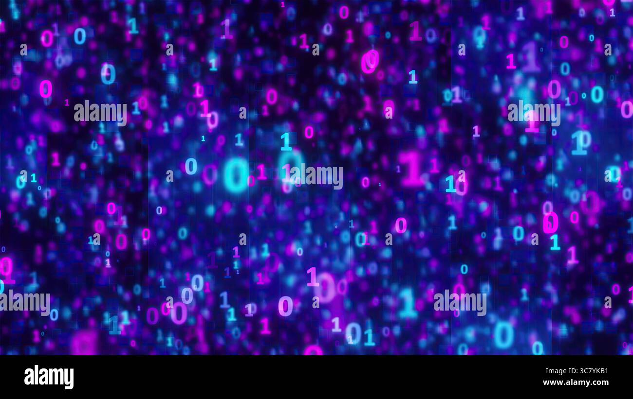 Computer binary number animation digital hi-res stock photography and ...