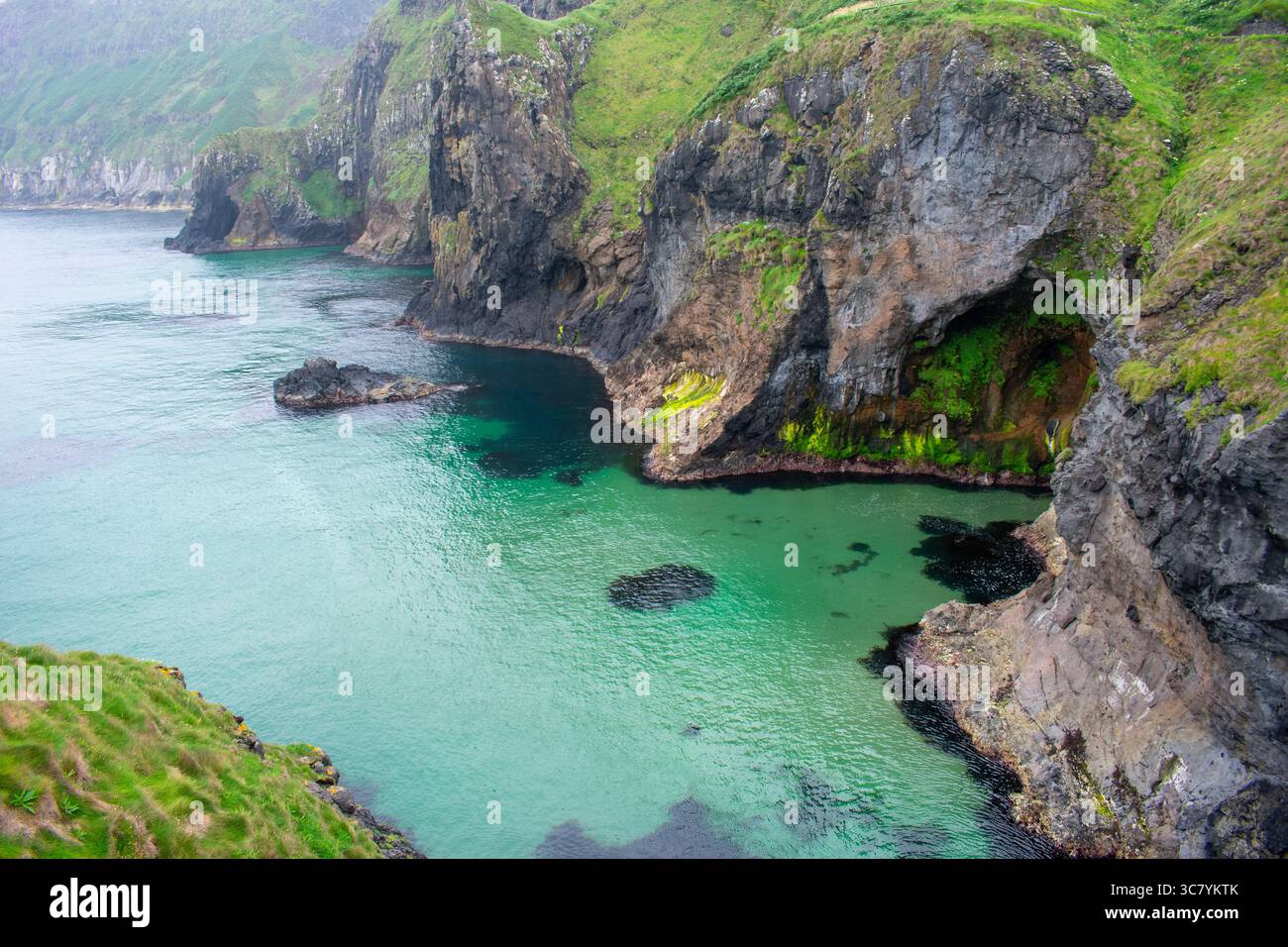 Carrick-a-Rede Rope Bridge is a famous rope bridge near Ballintoy in ...