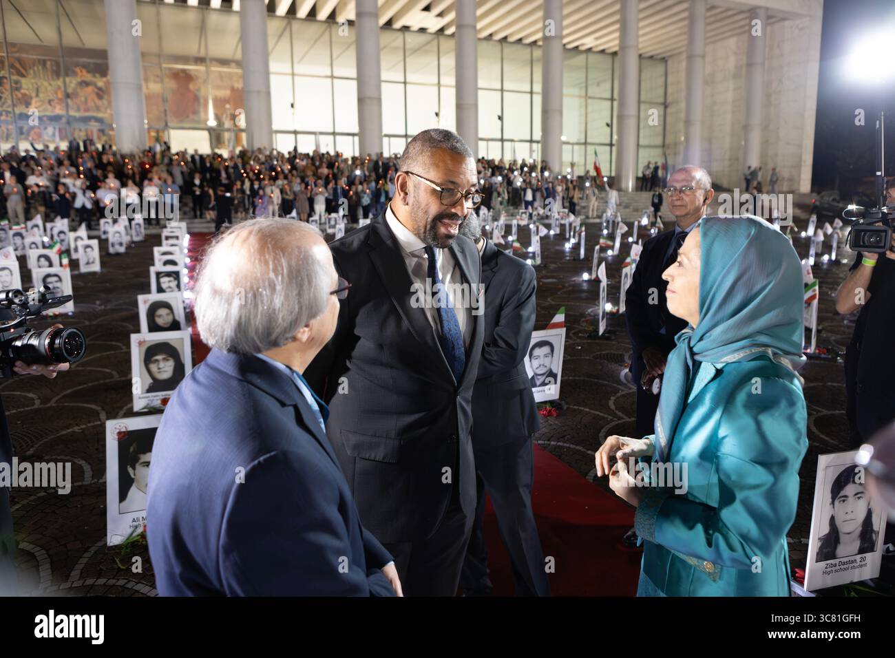 July 31, 2025, Rome, Italy: Maryam Rajavi is seen speaking with former ...