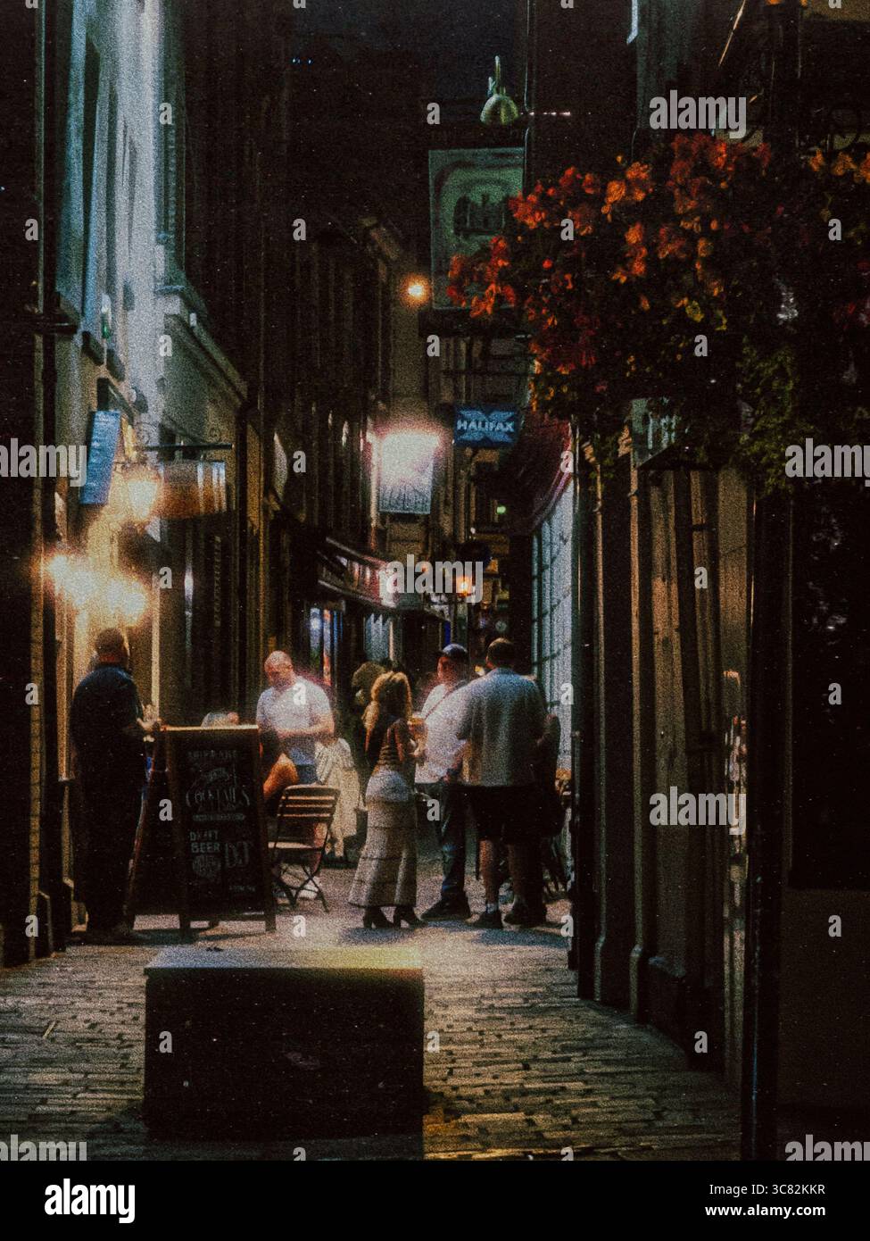 film look night city life - Smartphone Captured Stock Image