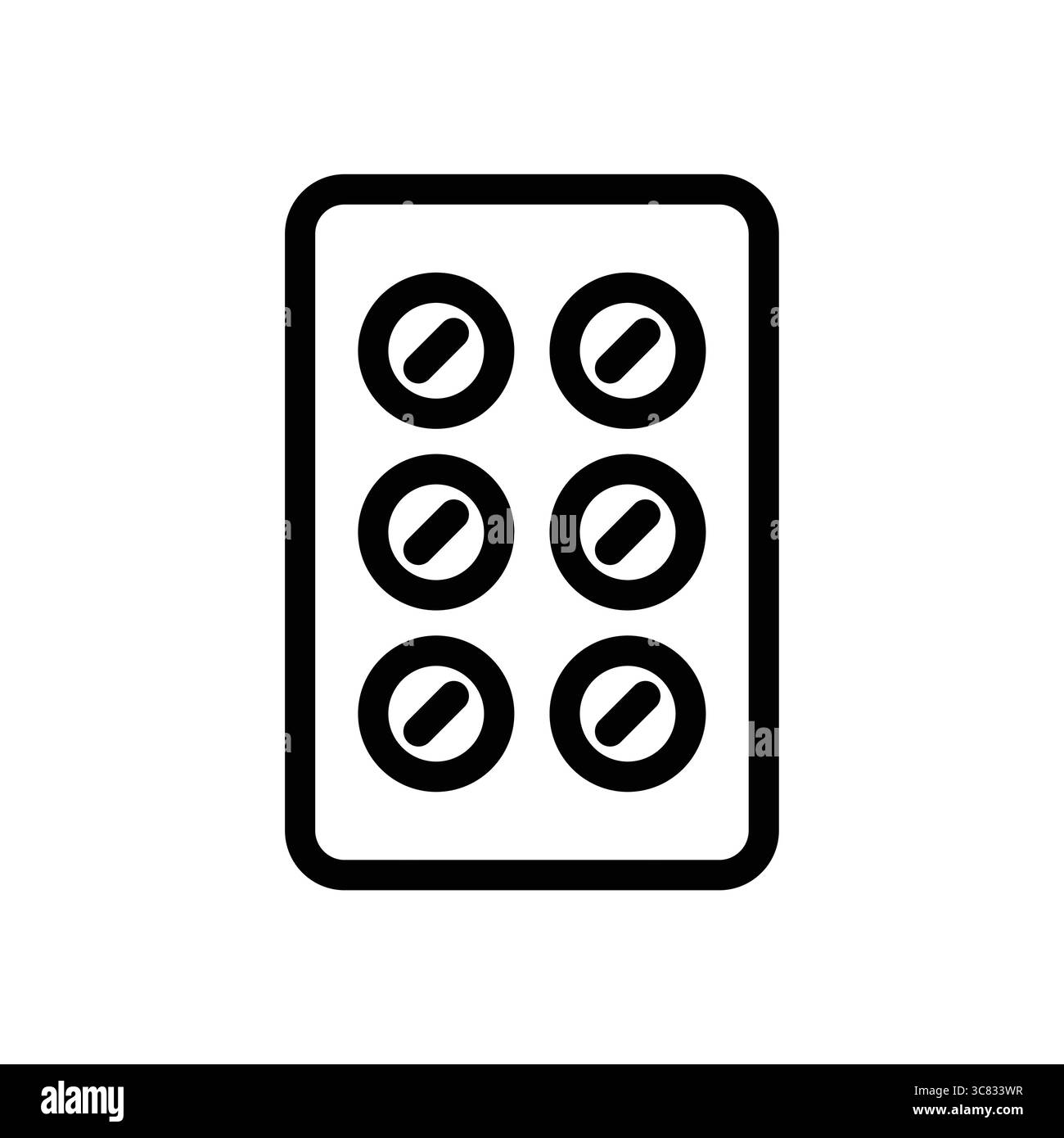 This image features a minimalistic outline of a six-button remote control. It represents modern technology and user convenience, ideal for various app Stock Vector
