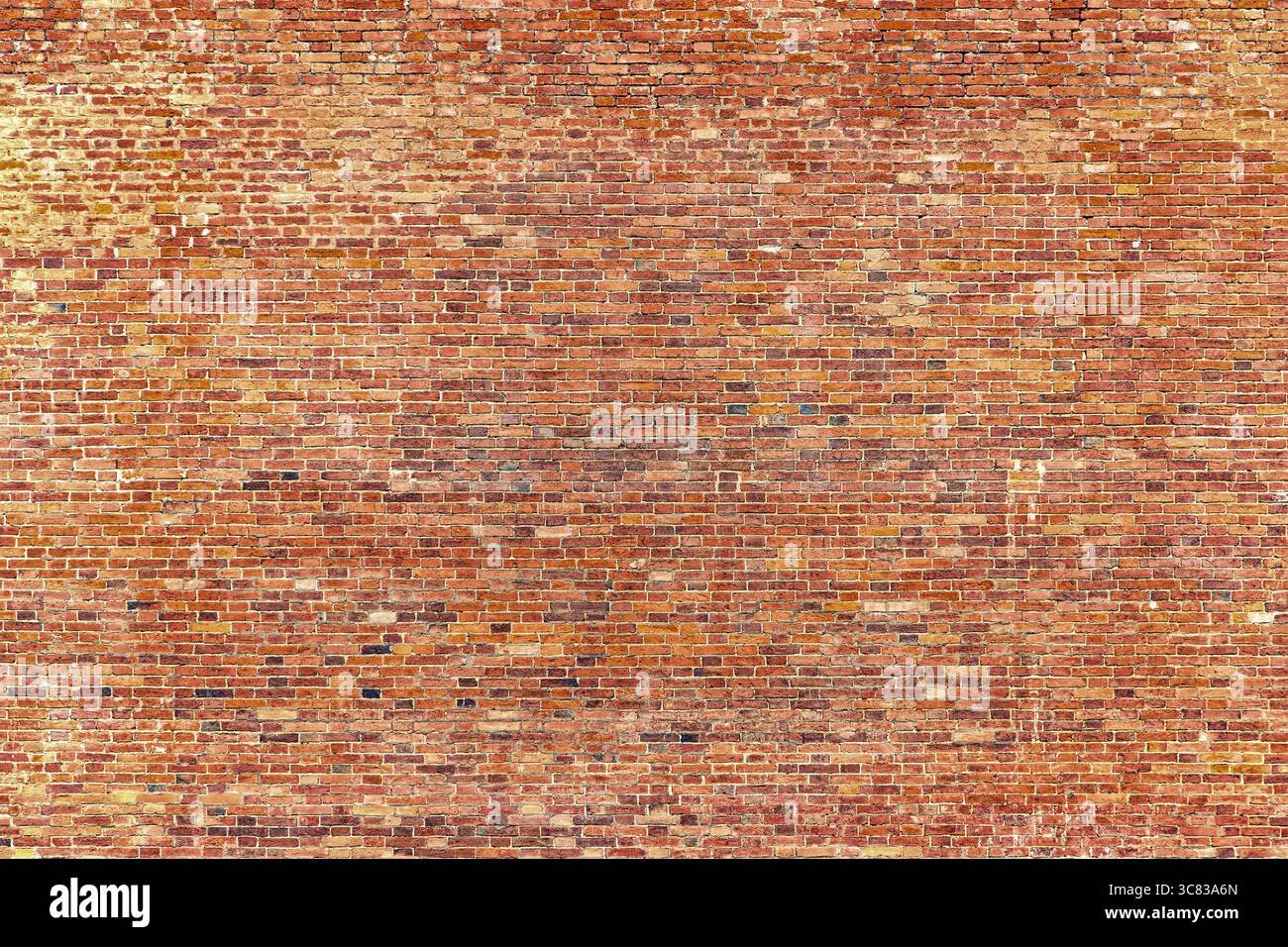 old clinker brick masonry, stone wall background Stock Photo