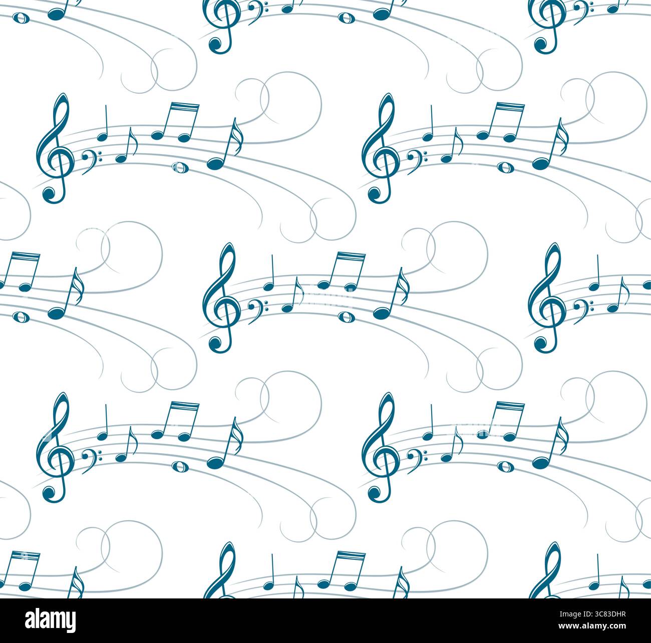 A seamless background with music notes. Stock Vector
