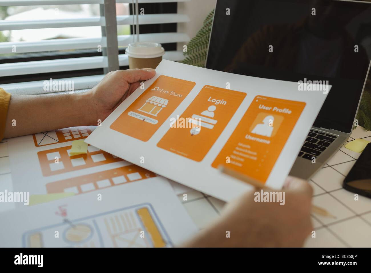 A digital product developer is working on a plan to work with research data to guide the development of a website that is as effective as possible for Stock Photo