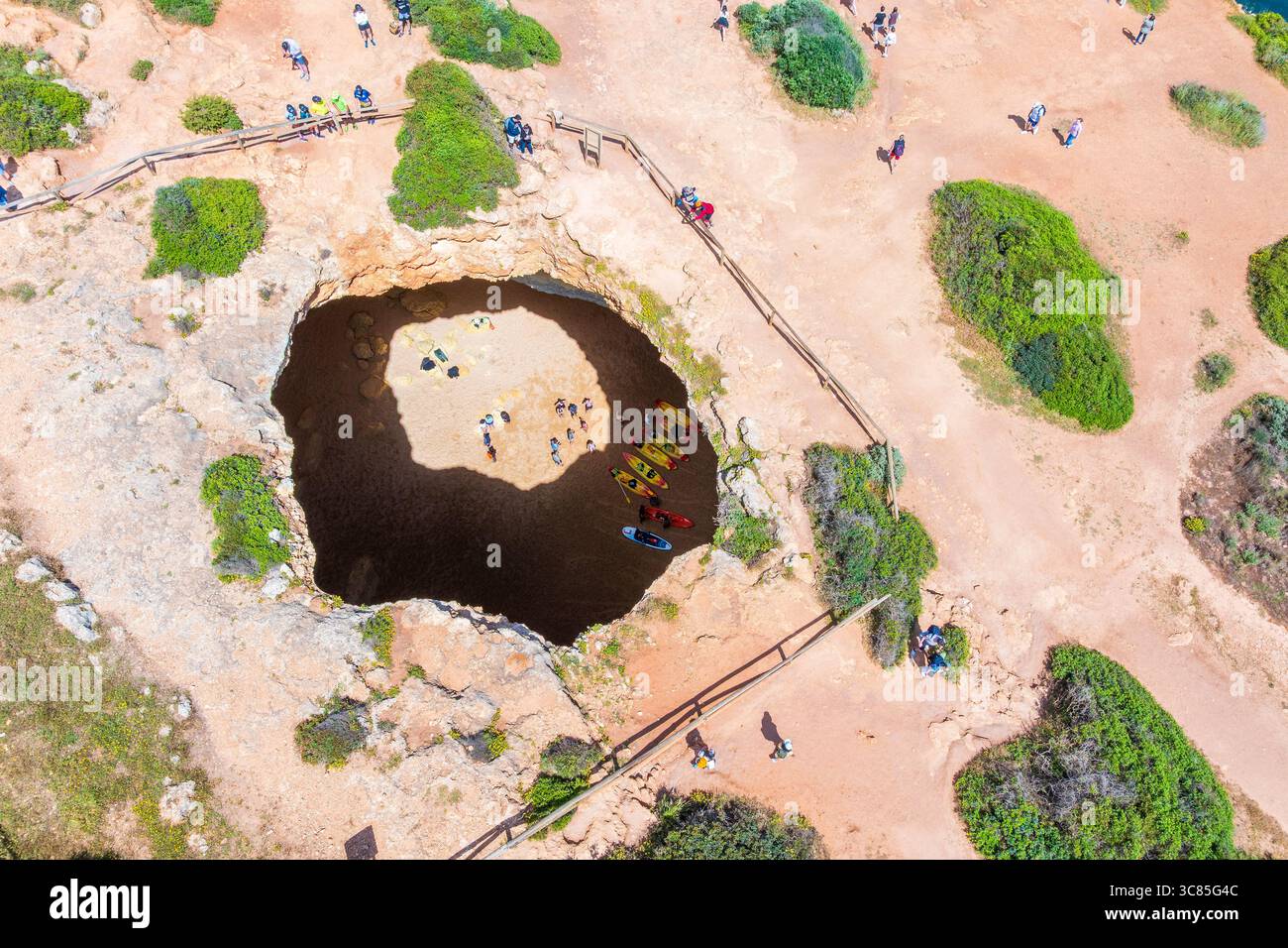 Algar de Benagil, Algarve, Portugal, Europe Stock Photo