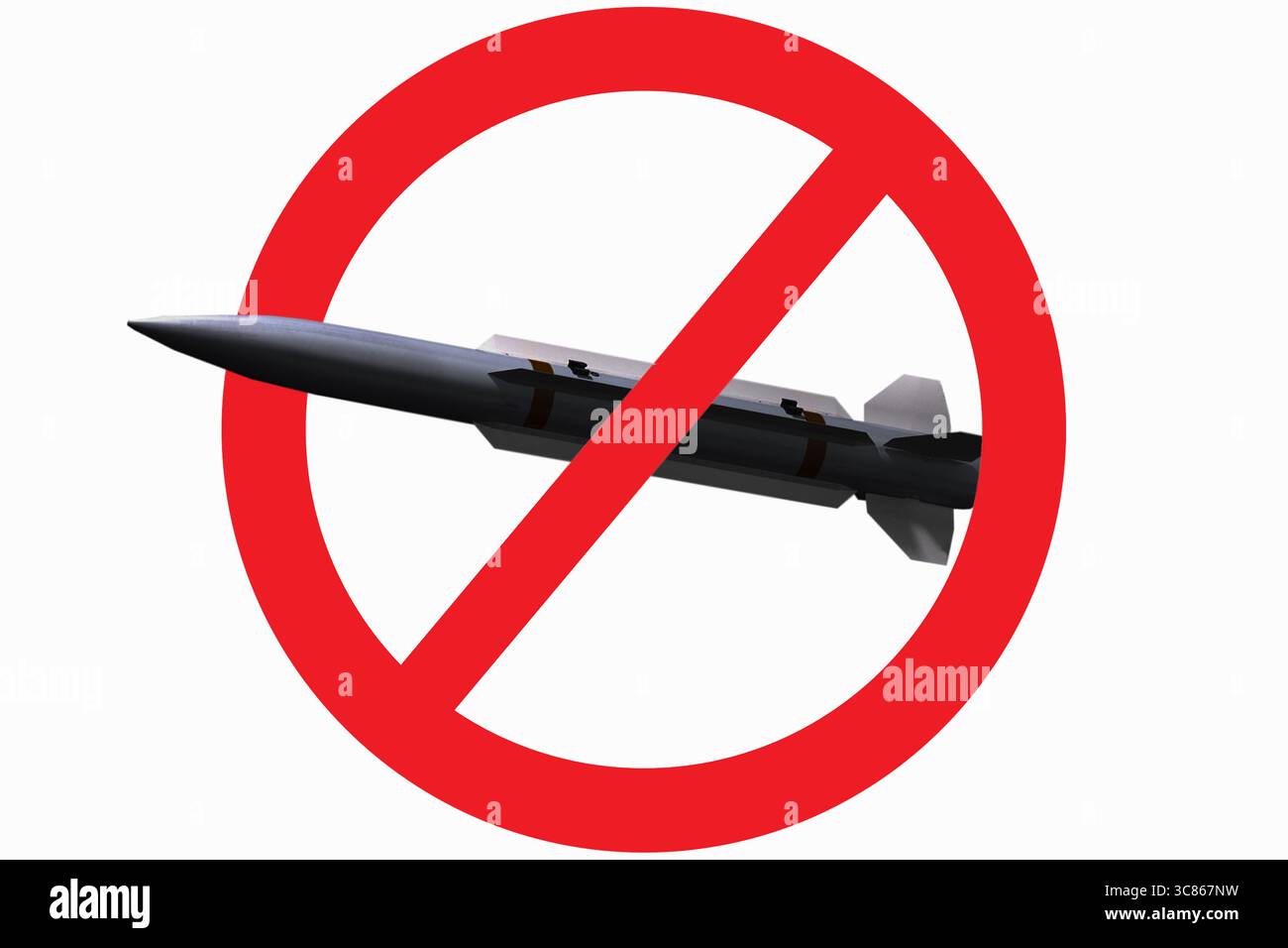 A prohibition sign with a crossed-out rocket. It is used in the context ...