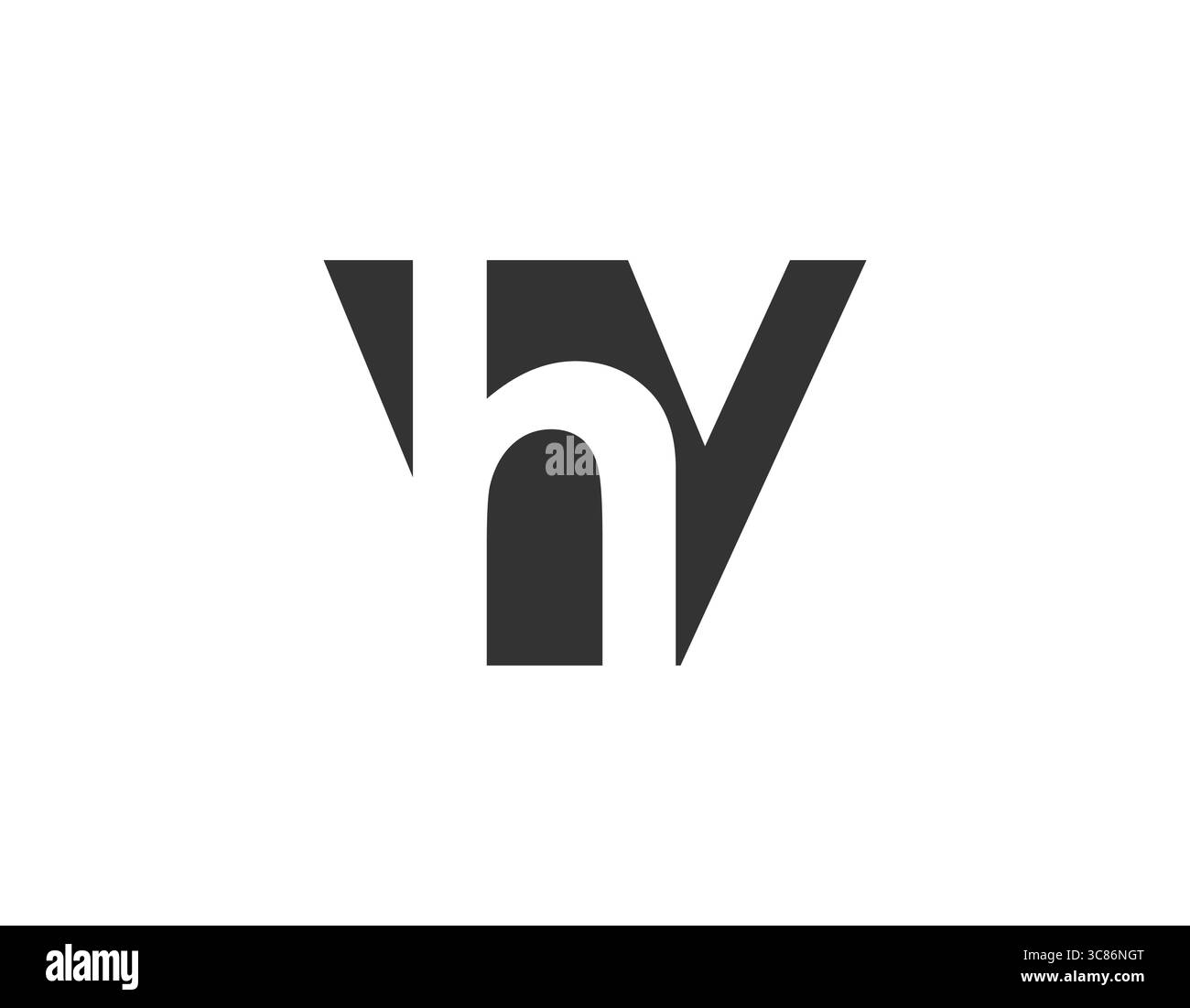HY creative geometric initial based modern and minimal logo. Letter h y trendy fonts. Universal professional elegant techno vector design. Stock Vector