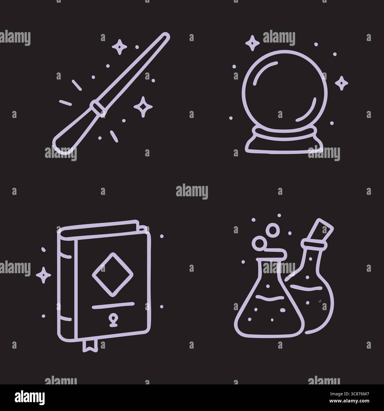 Crystal flasks Stock Vector Images - Alamy