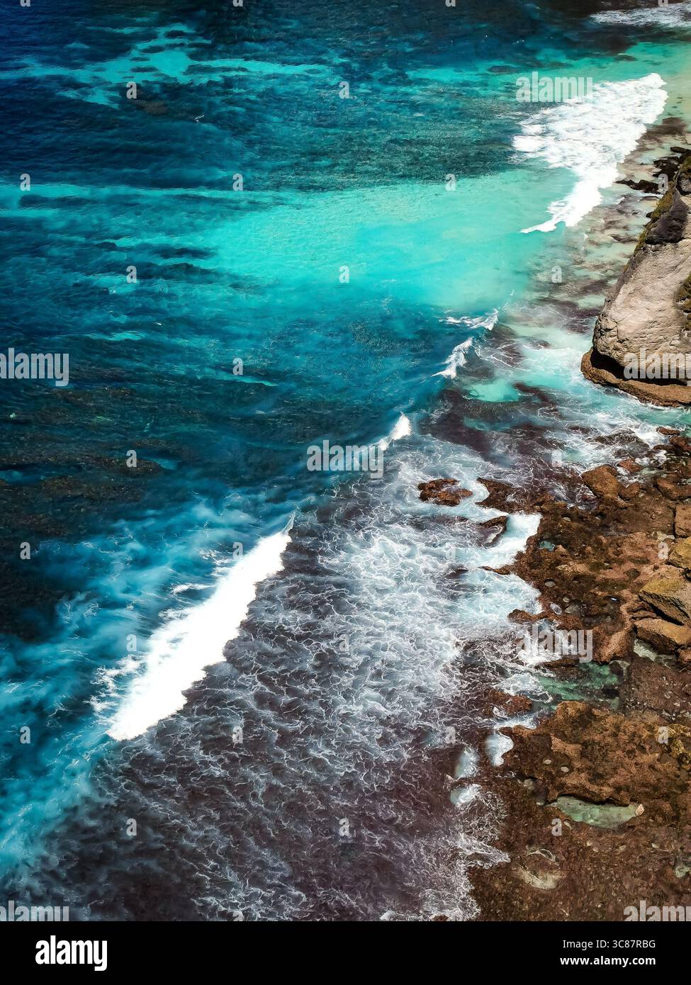 waves on the coast of bali; indonesia Stock Photo