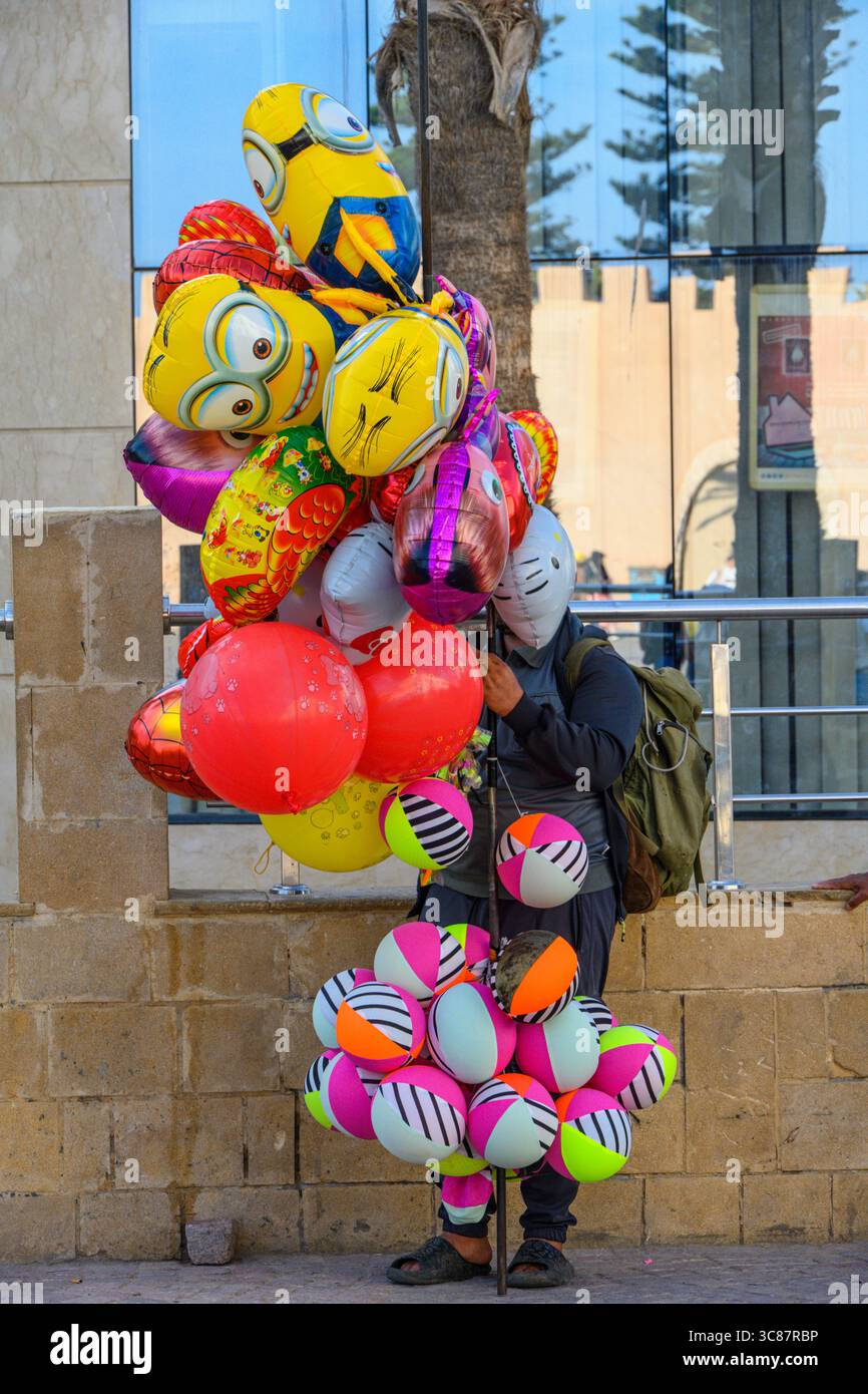 Balloon seller, Essaouira, Essaouira, Morocco Stock Photo