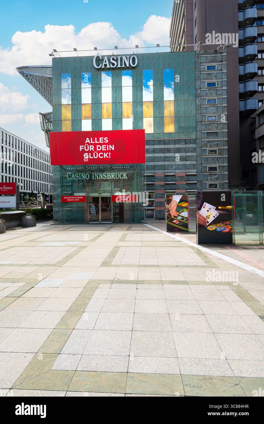 Innsbruck, Austria. July 31, 2025. external view of the Casino in the city center Stock Photo