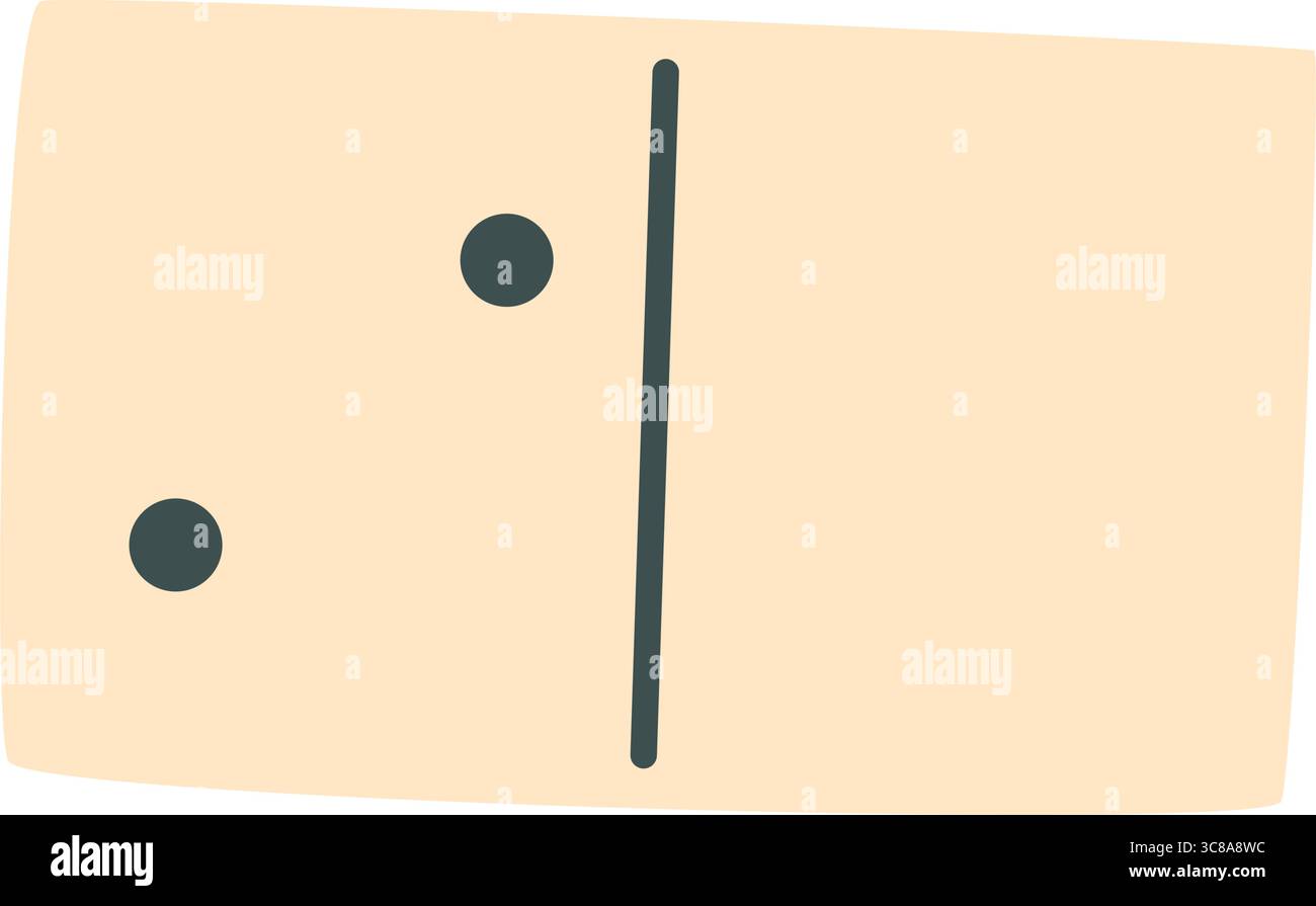 Black And White Domino Tile Stock Vector