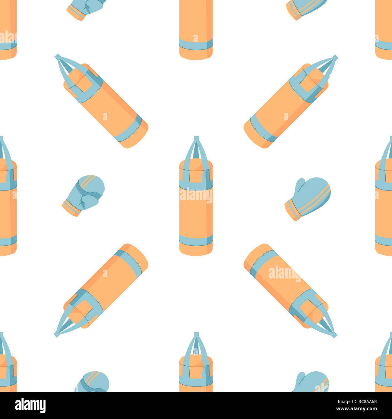 Dynamic Seamless Boxing Glove Pattern Stock Vector