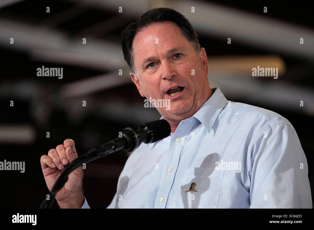 State Sen. Jason Howell, R-Murray, speaks at the annual Fancy Farm ...