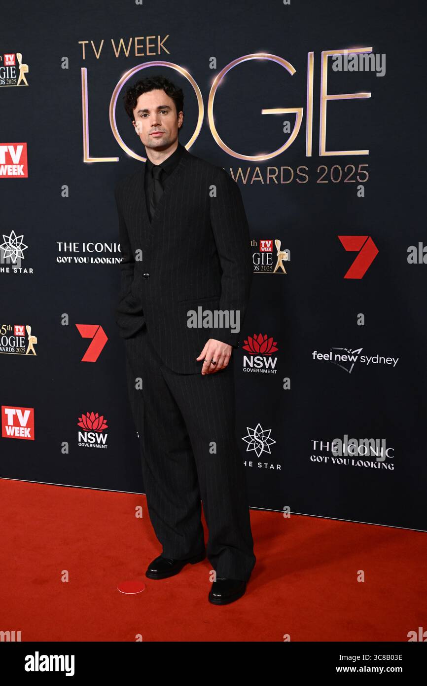 Sam Delich attends the 65th Television Week Logie Awards red carpet at ...