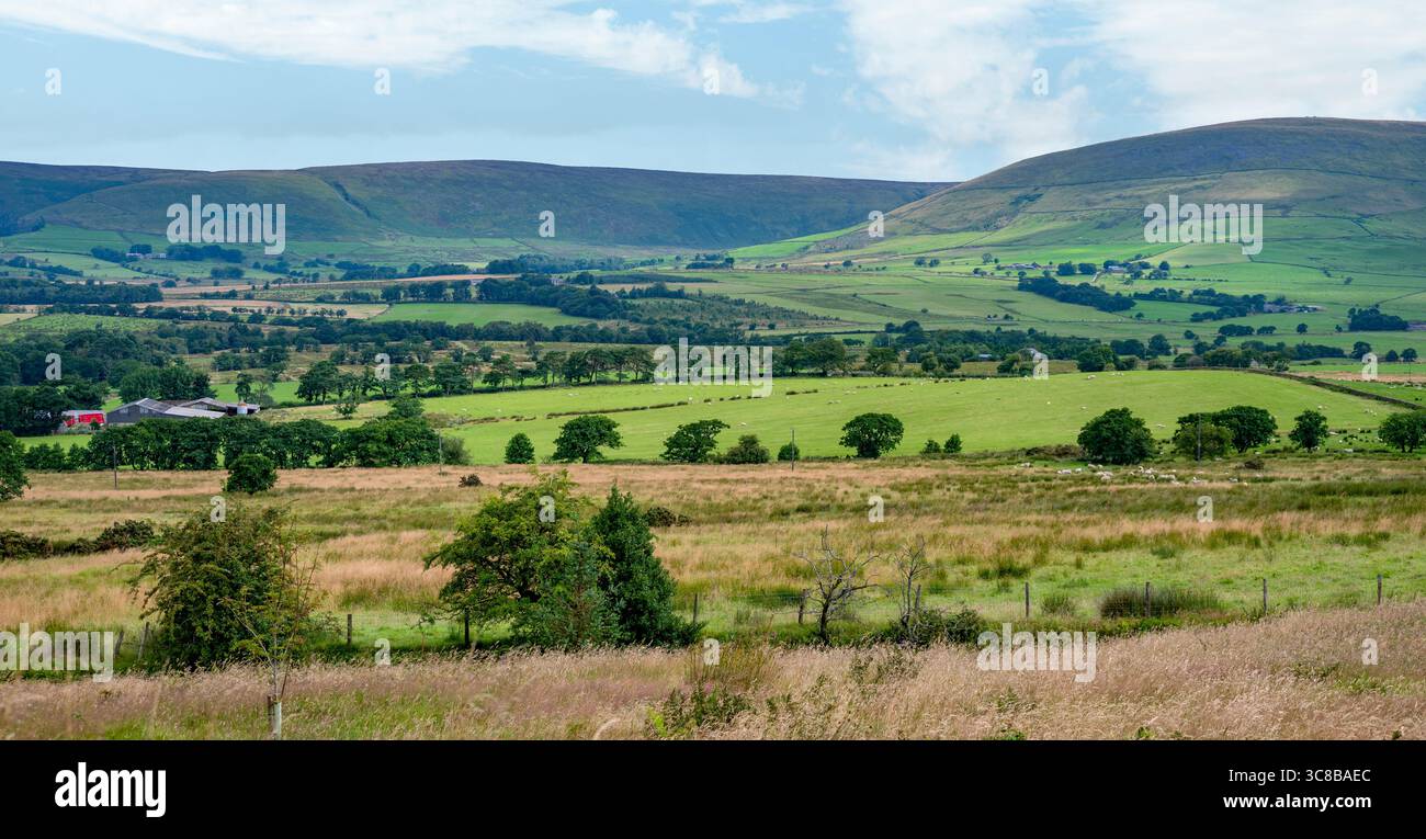 View of Calder Valley from Bowland, Lancashire, England Stock Photo