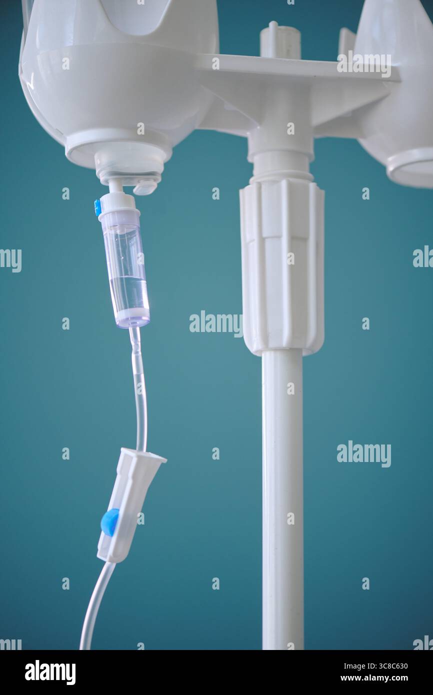 Medical Intravenous Drip Equipment Delivering Fluid in Hospital Setting ...