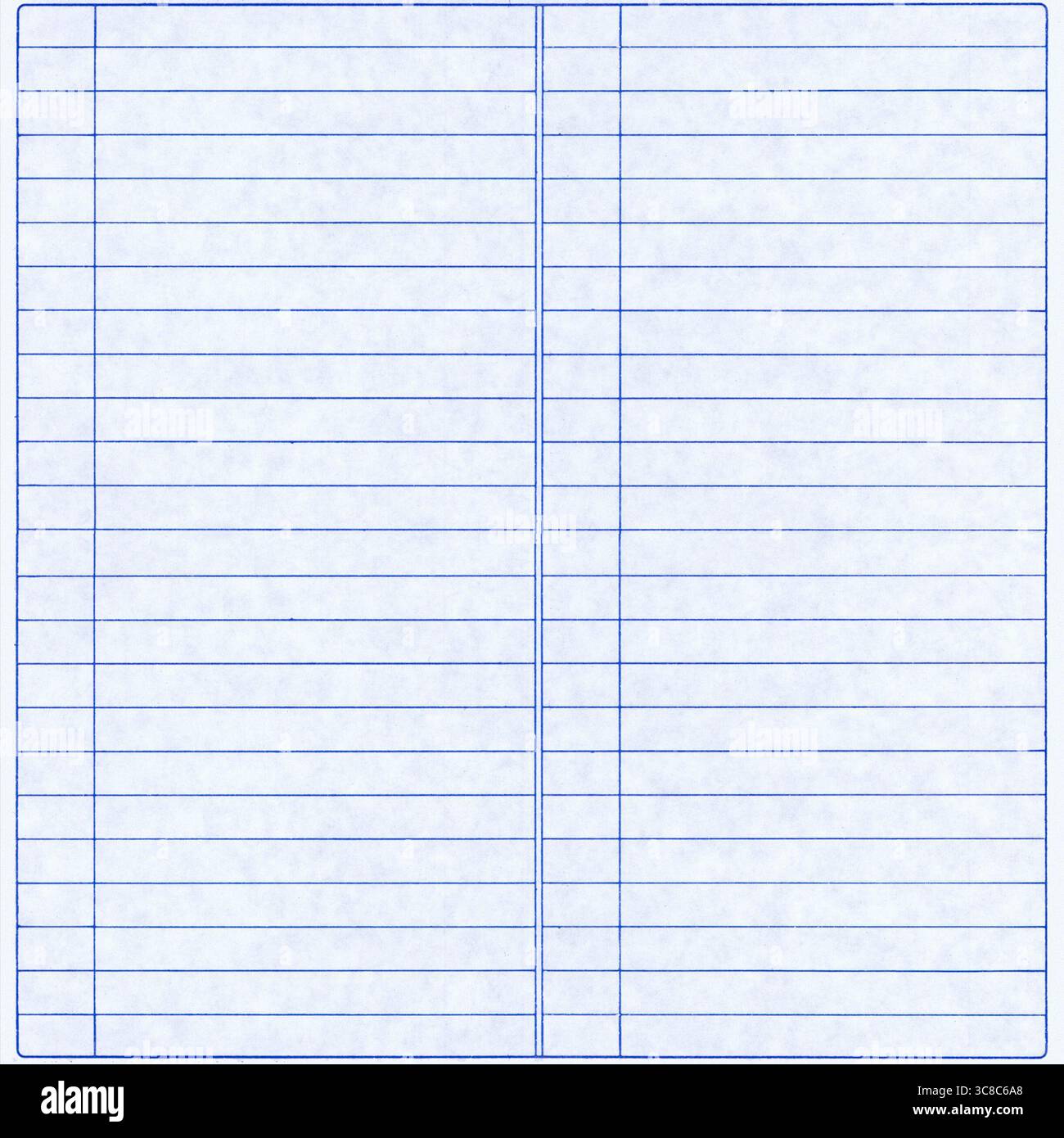blue lined off-white paper texture blank form useful as a background Stock Photo