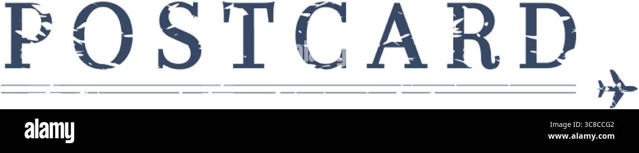 Grunge Postcard text stamp. Retro postal card naming Stock Vector Image ...