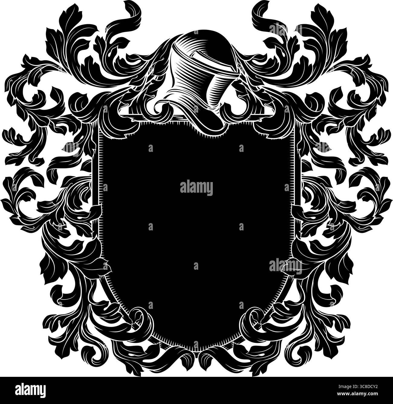 Coat of Arms Crest Knight Family Shield Heraldry Stock Vector Image ...