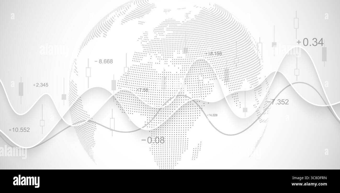 economic forecast graphic black and white stock photos... Stock market or Forex trading graph in graphic concept for financial ...