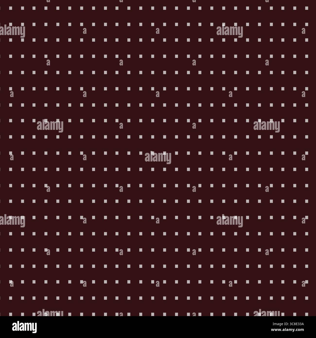 Seamless White Square Pattern on Maroon Background Stock Vector
