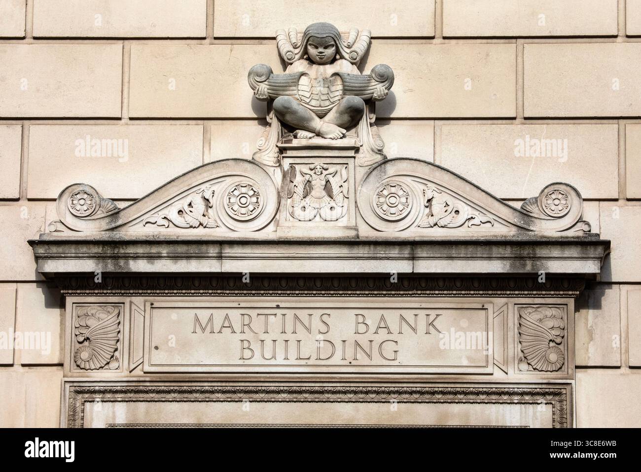 Liverpool, UK - September 20th 2024: The sign on the exterior of the former Martins Bank Building, located on Water Street in the city of Liverpool, U Stock Photo