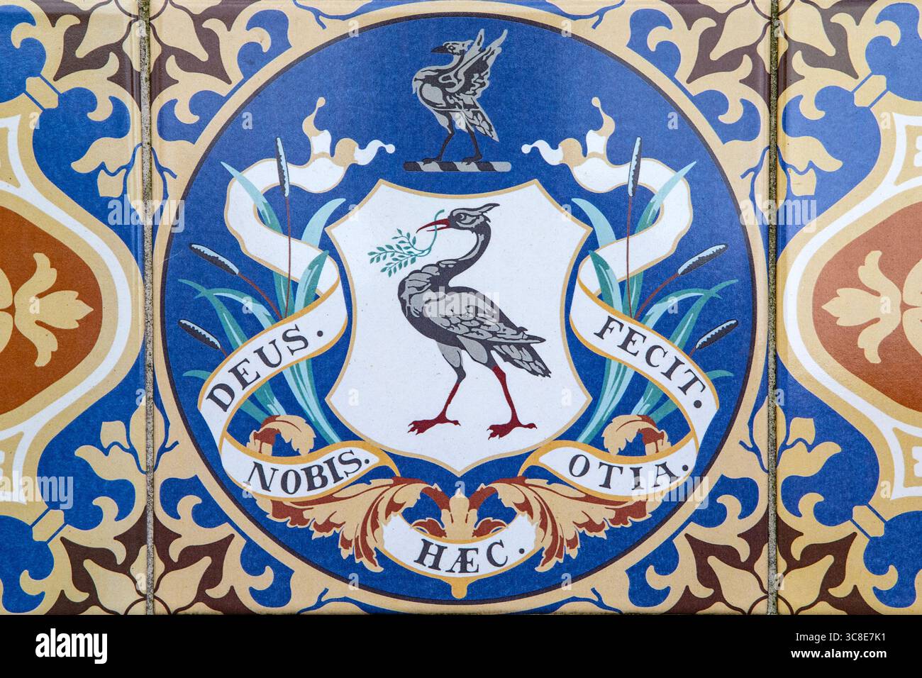 Liverpool, UK - September 20th 2024: Ornately designed tiles on a ...