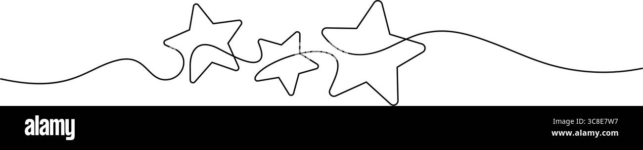 One continuous line three Stock Vector Images - Alamy