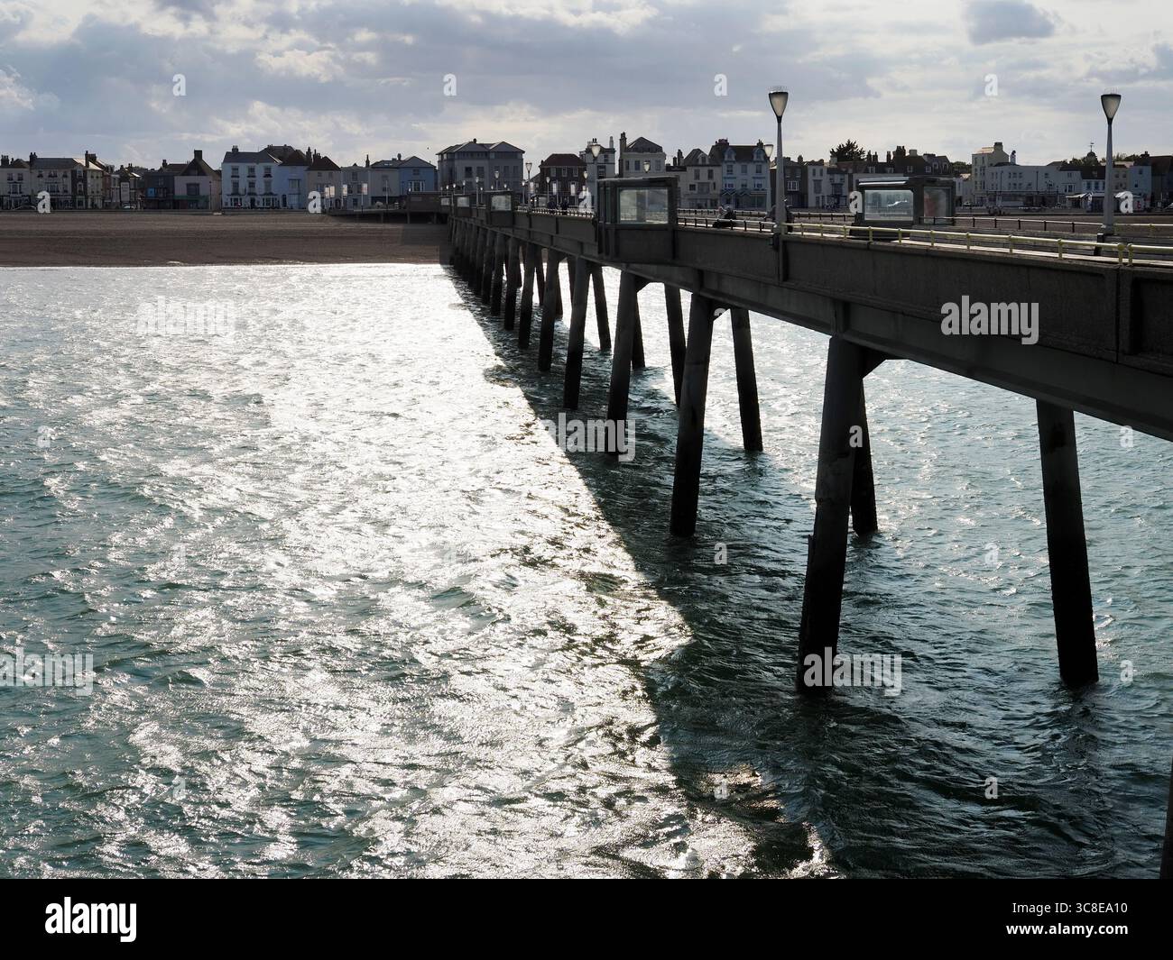 The pier on a summer afternoon and light on the sea at Deal Kent England Stock Photo