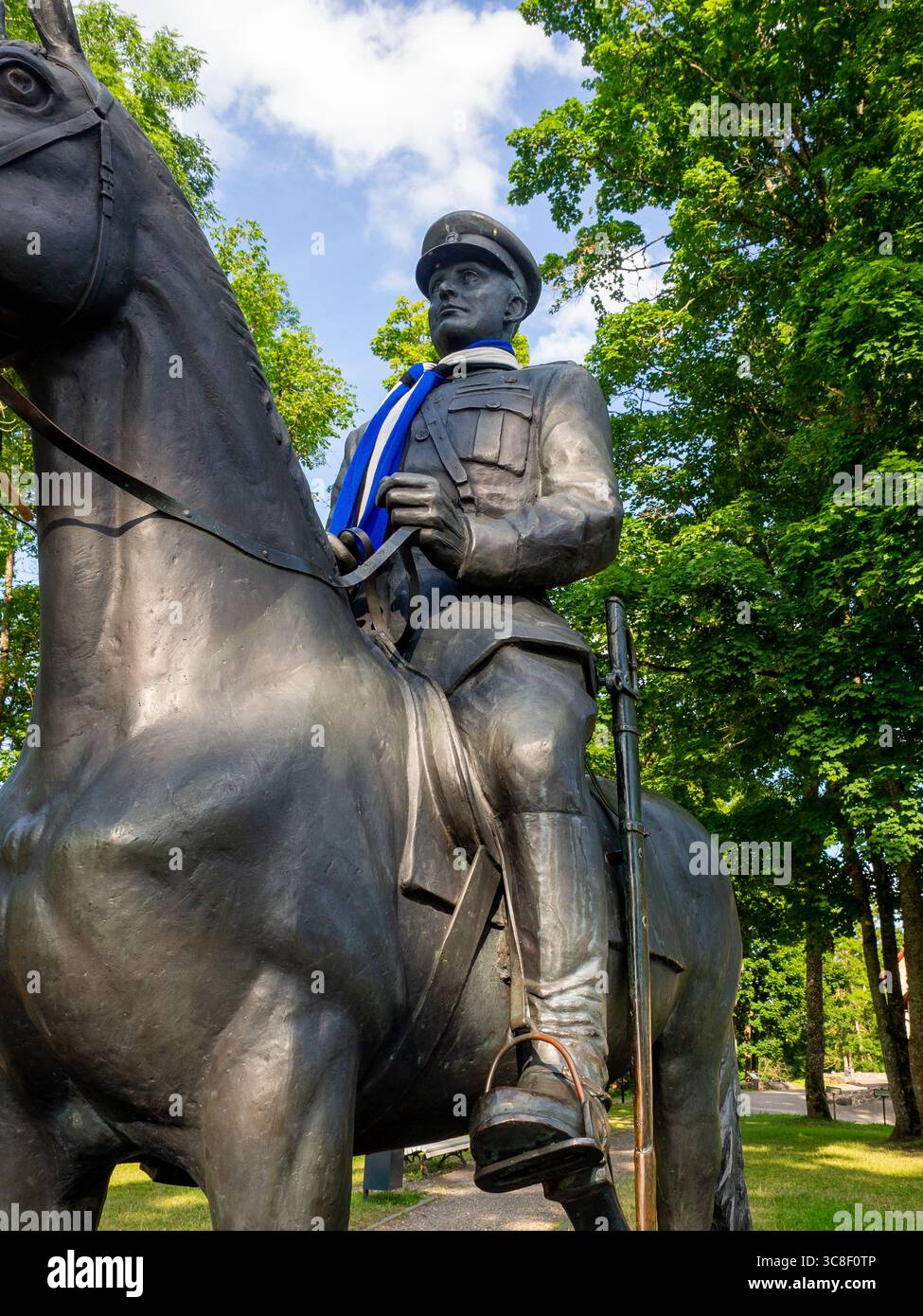 Monument to General Johannes Laidoner in Viljandi, Estonia. Bronze ...