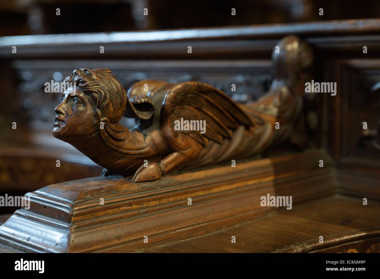 Grotesque wooden creature carved on a Renaissance choir stall by ...