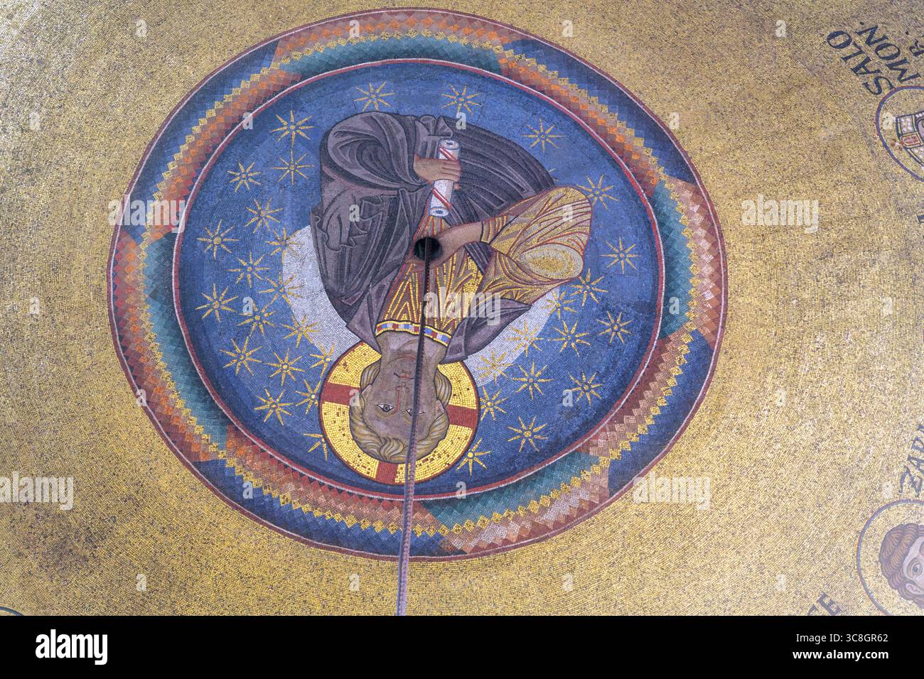 Mosaic of Christ Emmanuel in the dome of St Mark’s Basilica (Basilica ...