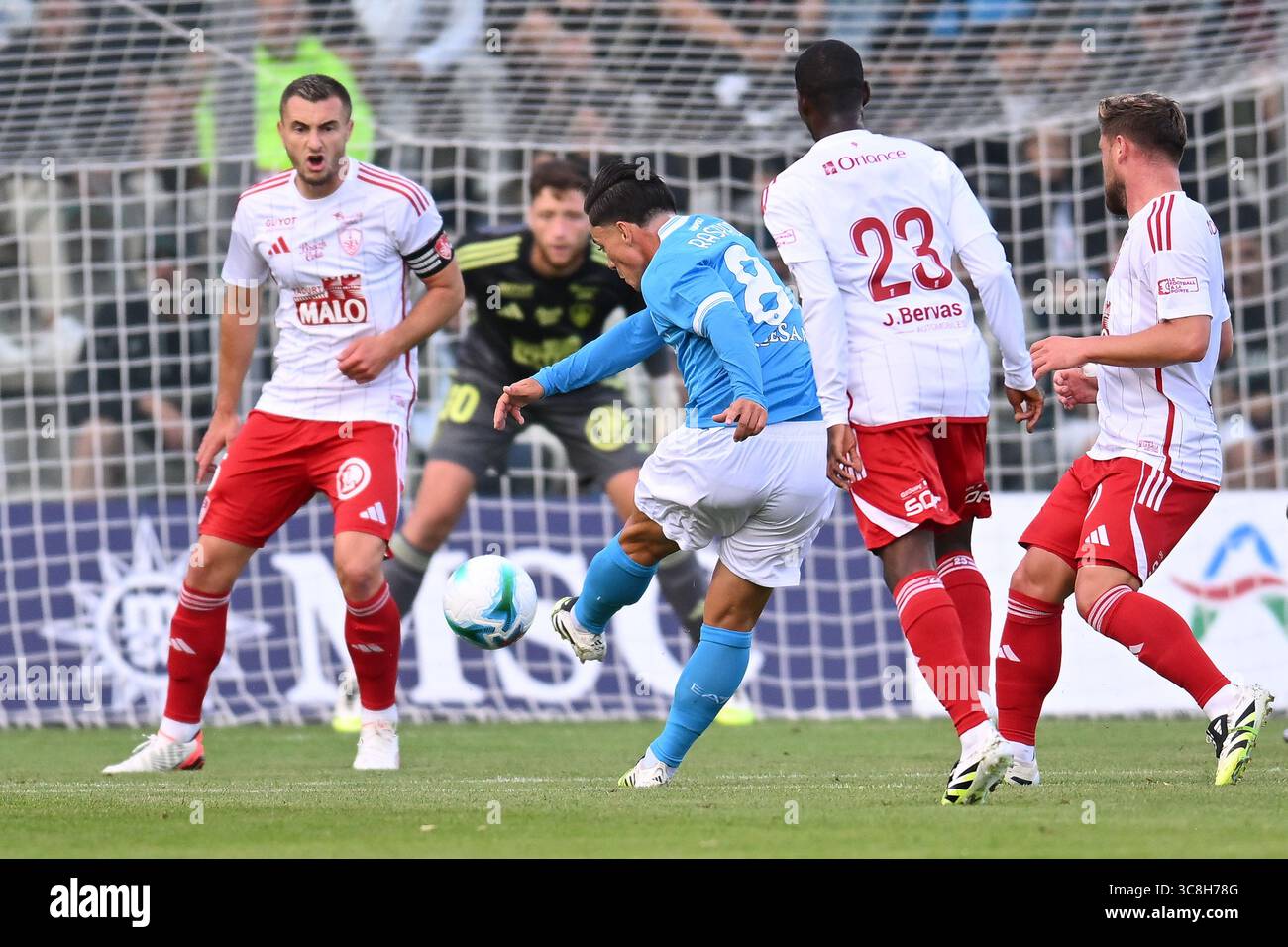 Giacomo Raspadori of S.S.C. Napoli is in action during the friendly ...