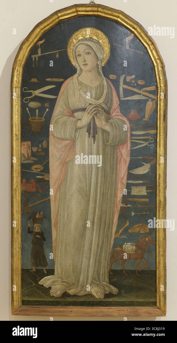 Painting by Guidoccio Cozzarelli, Saint Catherine of Alexandria with ...
