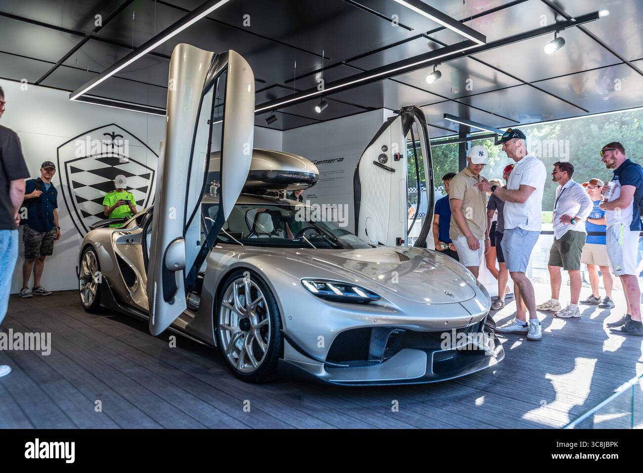 Koenigsegg Gemera HV8 hybrid supercar grand tourer on display at