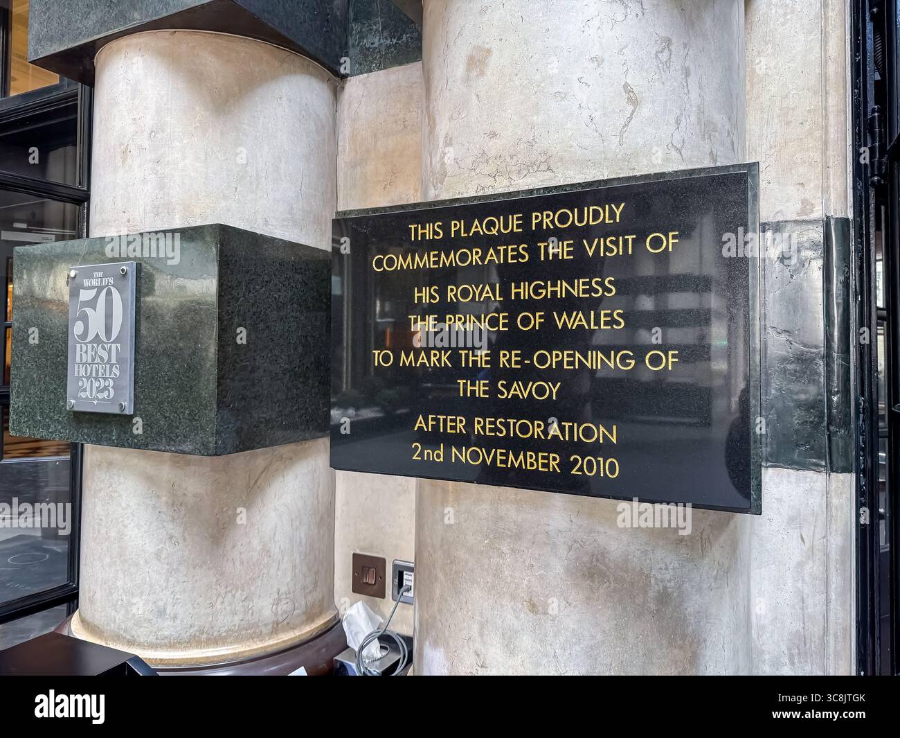 Savoy Court Plaque, London - Smartphone Captured Stock Image