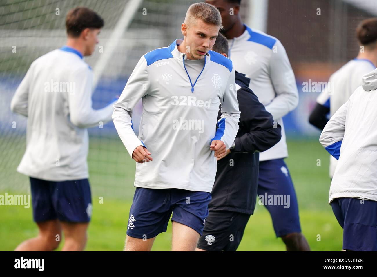 Rangers' Oliver Antman during the training session at the Rangers ...