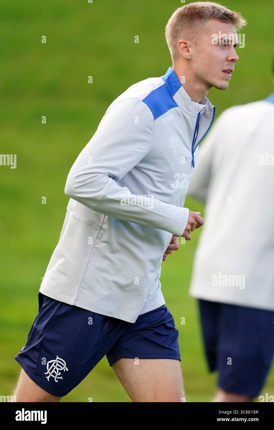 Rangers' Oliver Antman during the training session at the Rangers ...