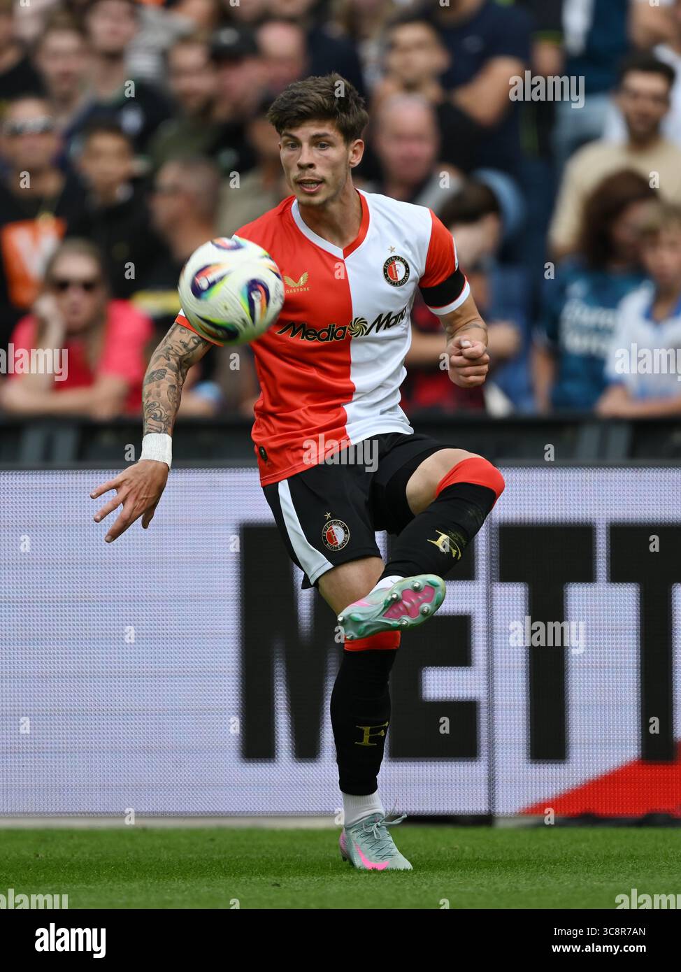 ROTTERDAM - Jordan Bos of Feyenoord during the friendly match between Feyenoord and VfL Wolfsburg at Feyenoord Stadion de Kuip on Aug. 2, 2025 in Rotterdam, Netherlands. ANP / HOLLANDSE HOOGTE / GERRIT VAN KEULEN Stock Photo