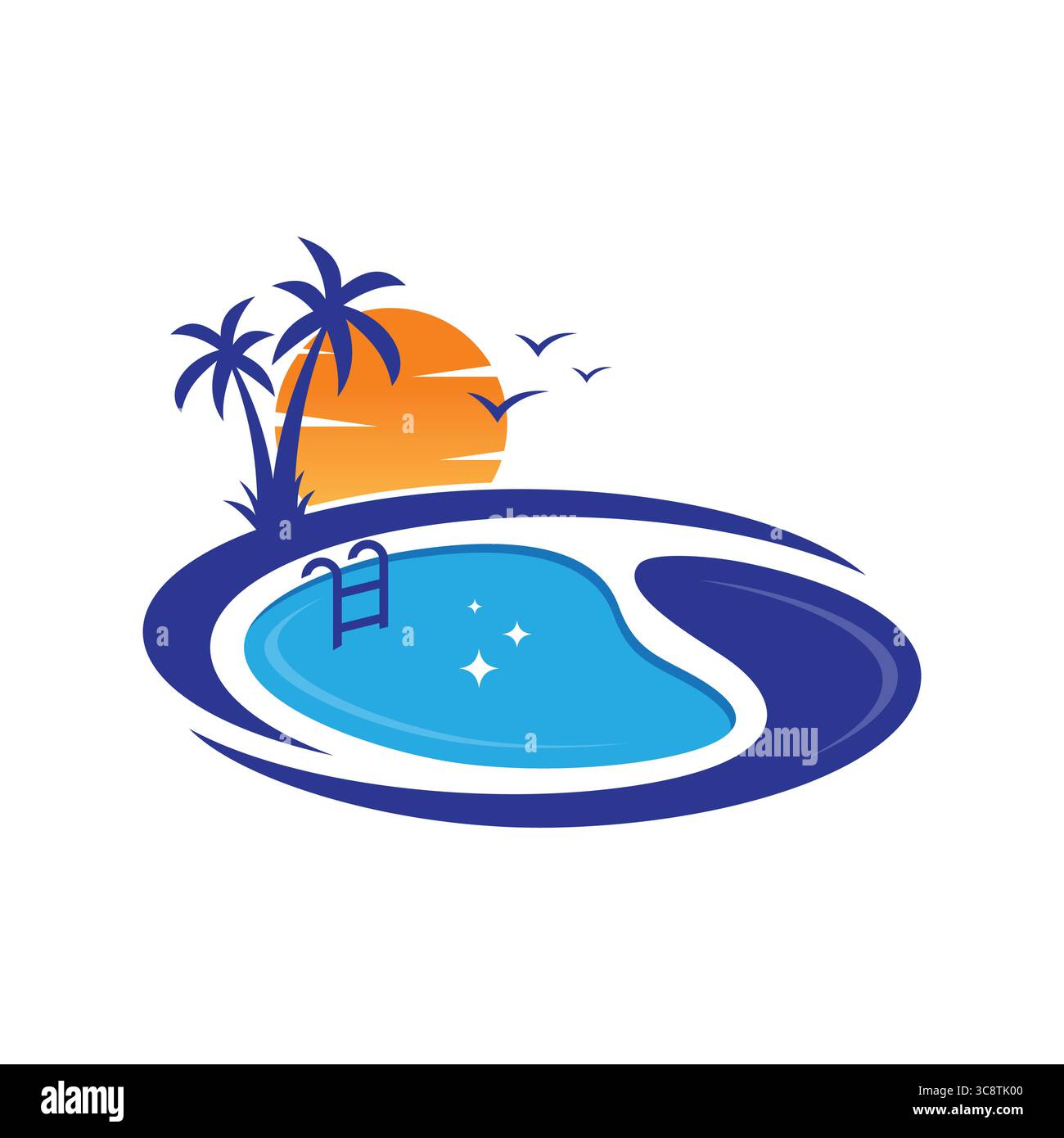 Creative innovation for swimming pool concept abstract logo design ...