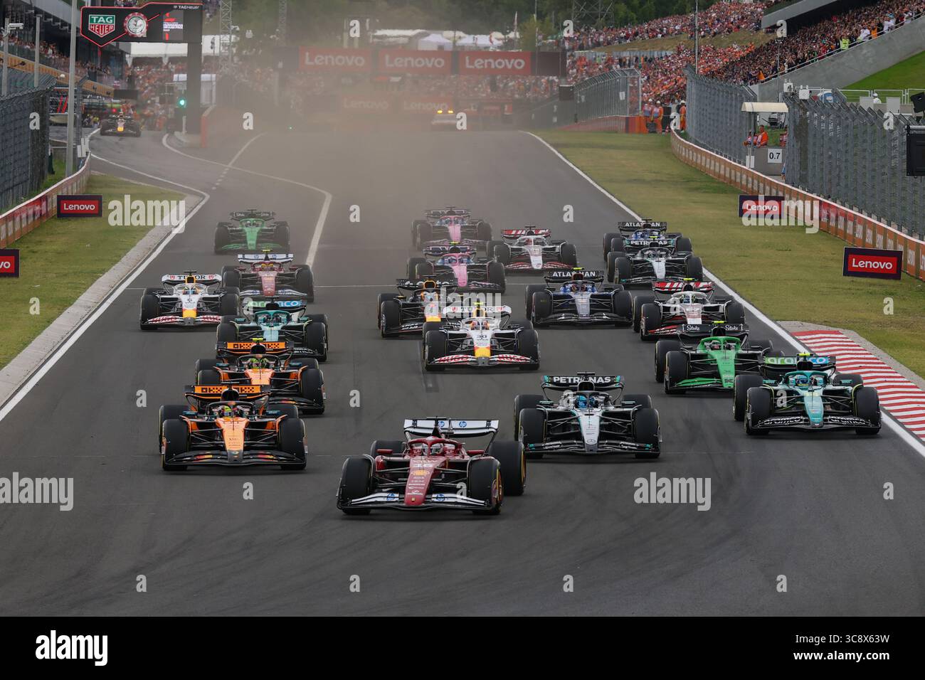 Start of the 2025 Formula One Hungarian Grand Prix, 14th round of the ...