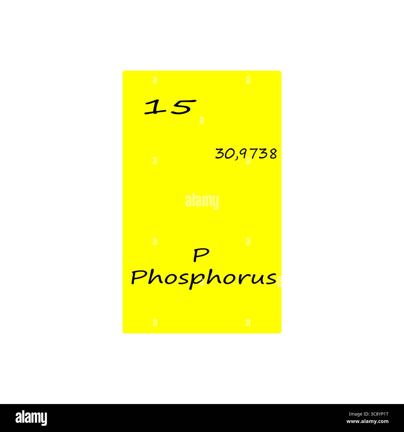 Chemical element illustration. Phosphorus symbol P. Periodic table ...