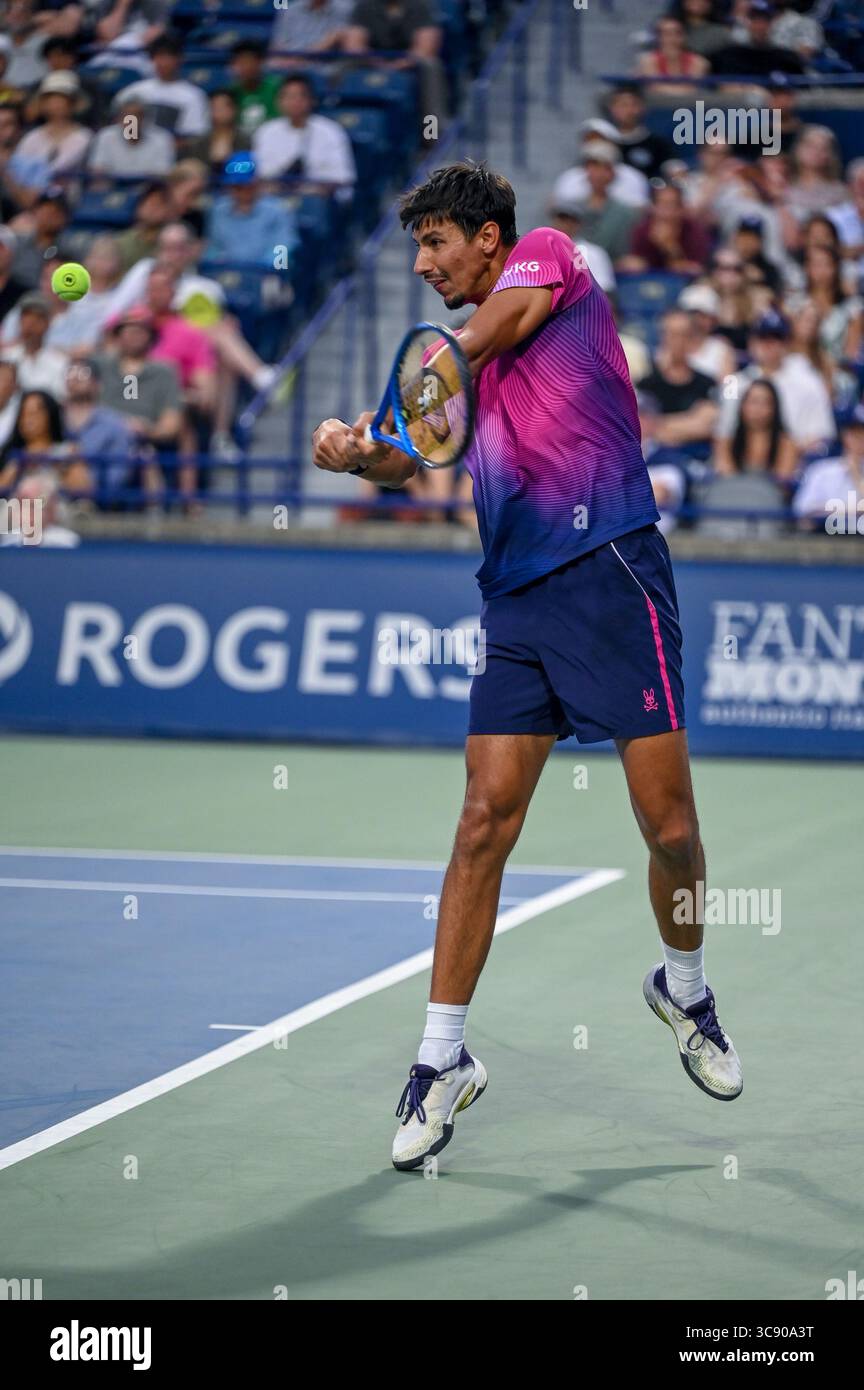 Toronto Canada 4th August 2025 Australian Tennis Player Alexei Toronto Canada 4th August 2025 Australian Tennis Player Alexei Popyrin Competes In The Quarter Final Of The National Bank Open Presented By Rogers At The Sobeys Stadium In Toronto 3C90A3T