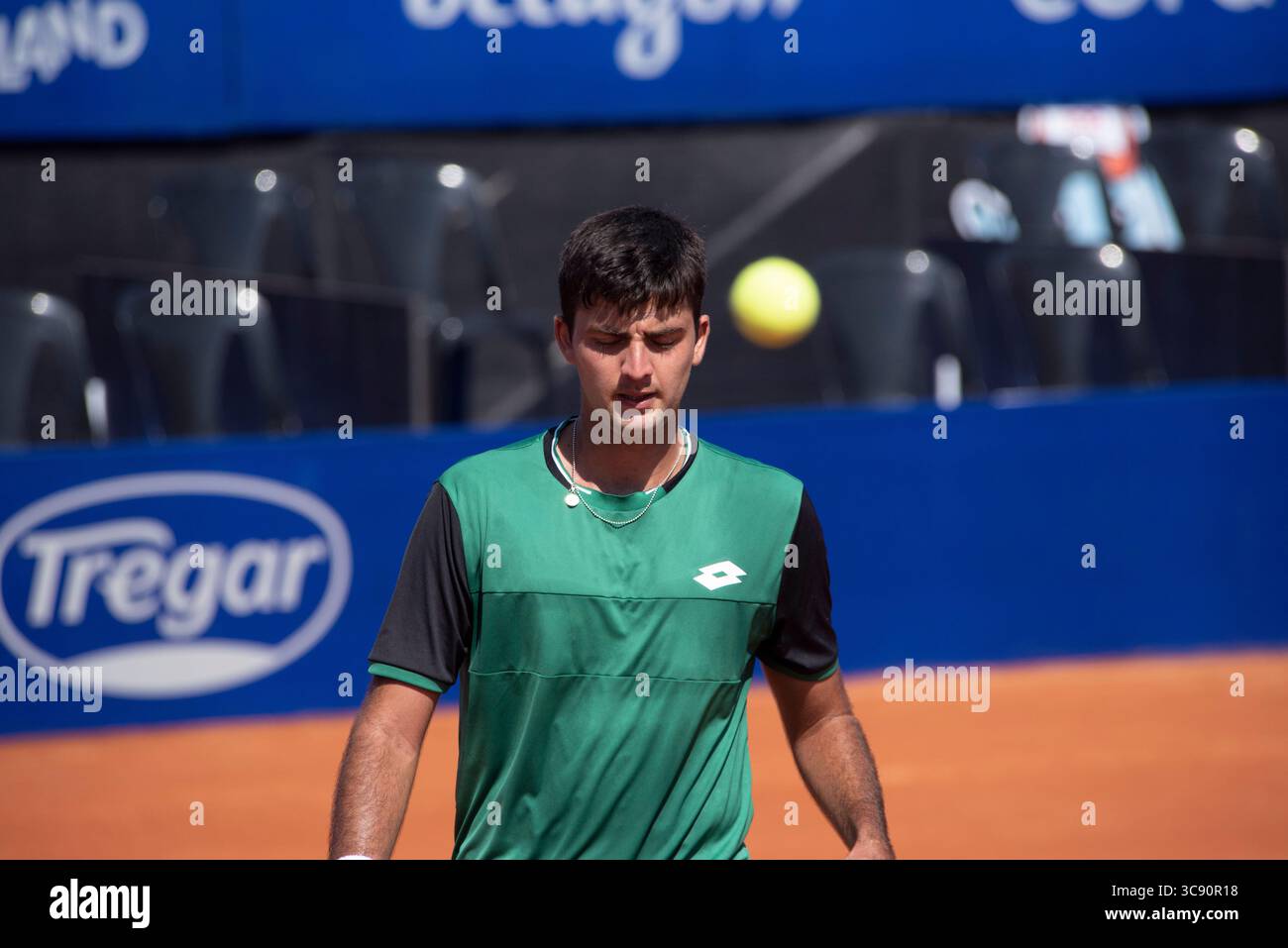 February 24, 2021, Cordoba Capital, Cordoba, Argentina: The player Marcelo Tomas Barrios Vera (265) CHI. Jozef Kovalik (128) SVK beats Marcelo Tomas Barrios Vera (265) CHI 4-6, 6-2, 6-3 and enters the quarterfinals (Credit Image: © Daniel Bustos/ZUMA Wire) Stock Photo